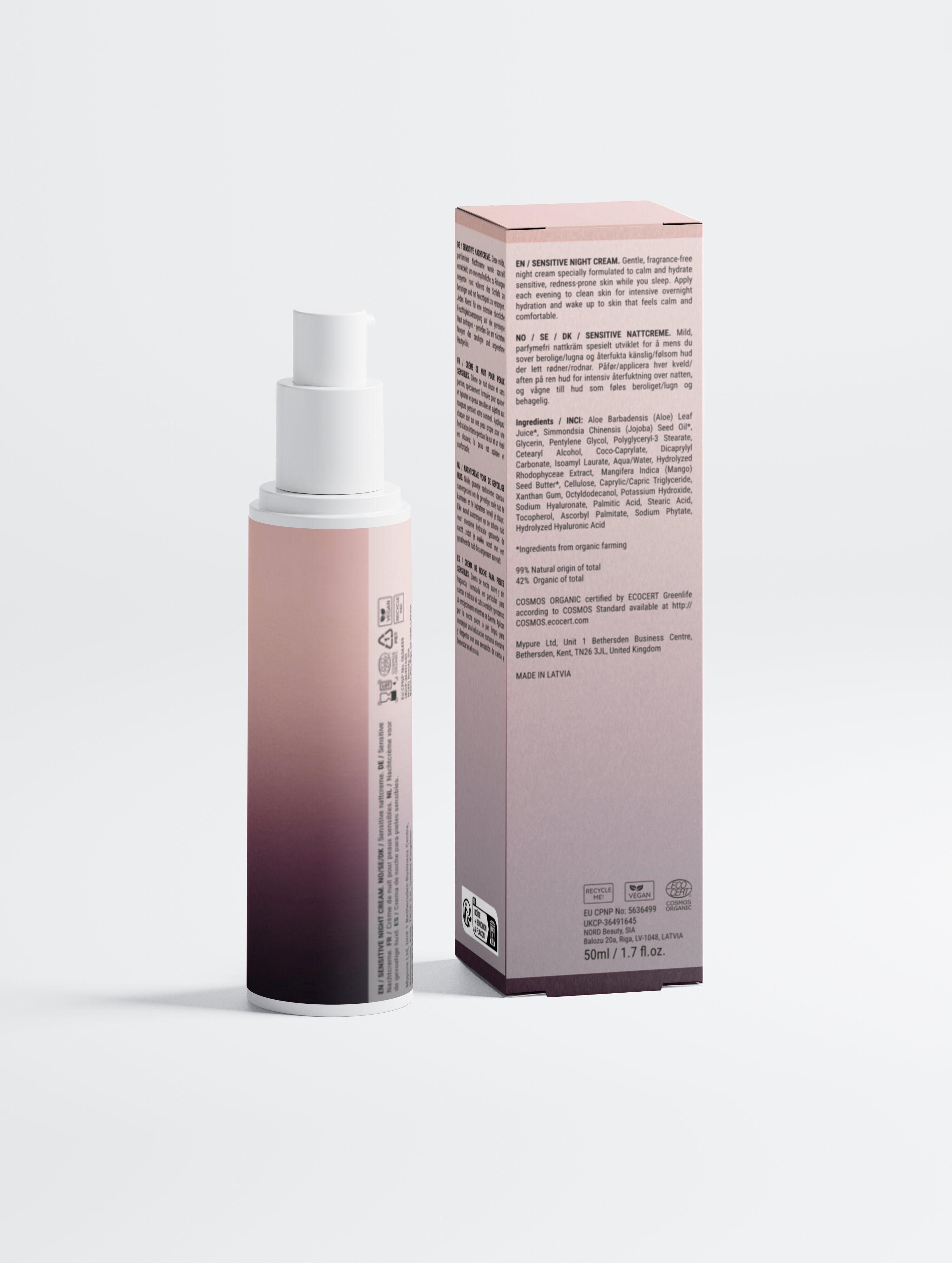Sensitive Skin Overnight Cream, Fragrance-Free